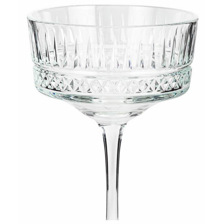 Argos Home pressed champagne coupe glasses set, imported from the UK