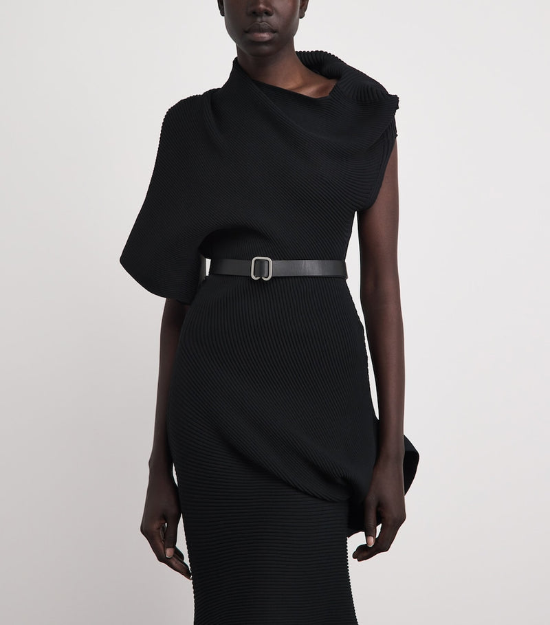 Issey Miyake leather Fork belt 2.5cm, imported from the UK
