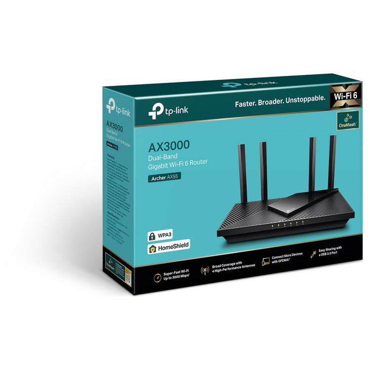 TP-Link Archer AX55 router, UK version