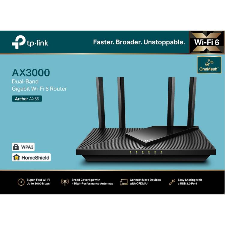 TP-Link Archer AX55 router, UK version