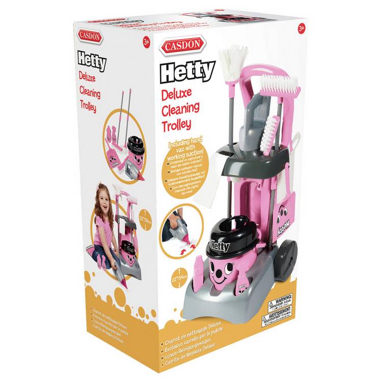 Casdon Deluxe Hetty cleaning trolley toy - British product