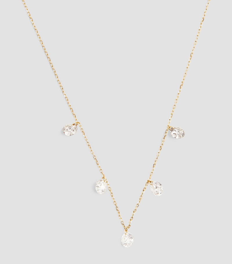 Persée Danaé necklace yellow gold 5-stone diamond - British product