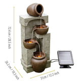 Teamson Home solar powered water fountain with stone effect finish (British brand)