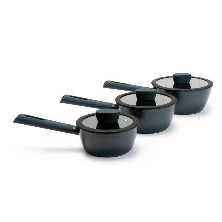 Habitat 3 piece pan set 16cm 18cm 20cm (British brand)