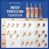 Rimmel London Match Perfection Foundation Bronze, imported from the UK