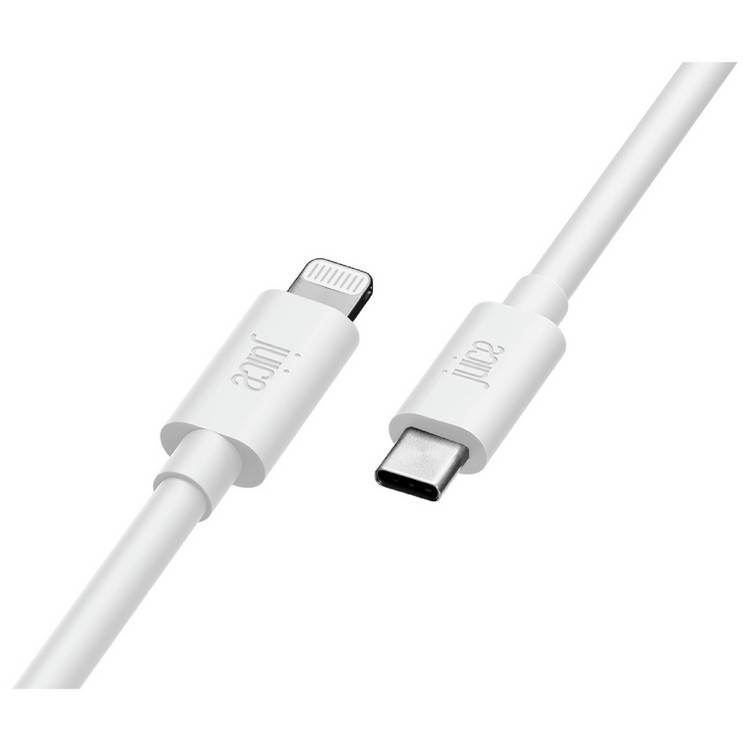 Juice 2m Lightning to USB-C cable white - British product