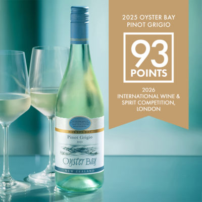 Oyster Bay Hawkes Bay Pinot Grigio wine 750ml, imported from the UK