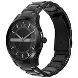 Armani Exchange men's watch set black IP 46mm, UK version