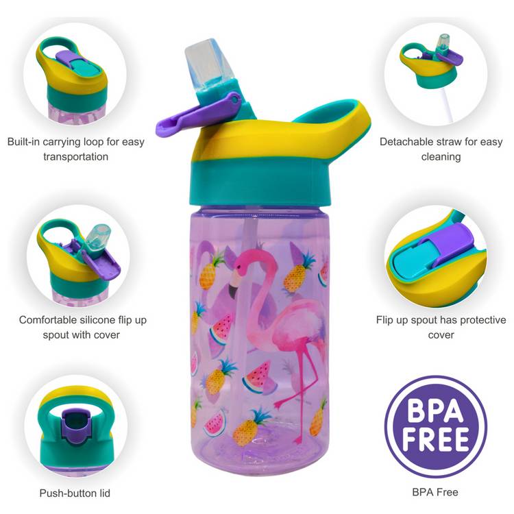 Zak bottle set Flamingo and Donut 0.45ml, imported from the UK