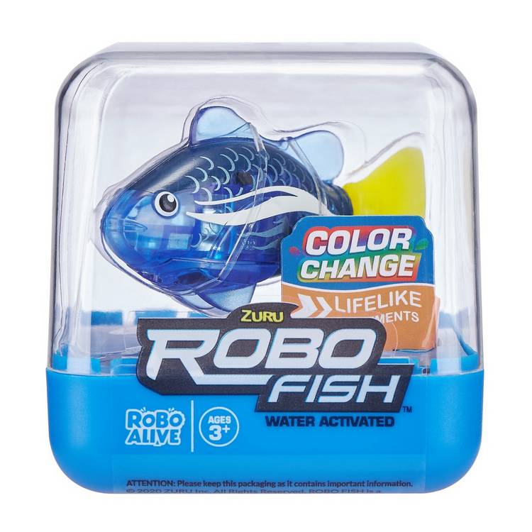 Zuru robotic fish toy swimming underwater, UK version