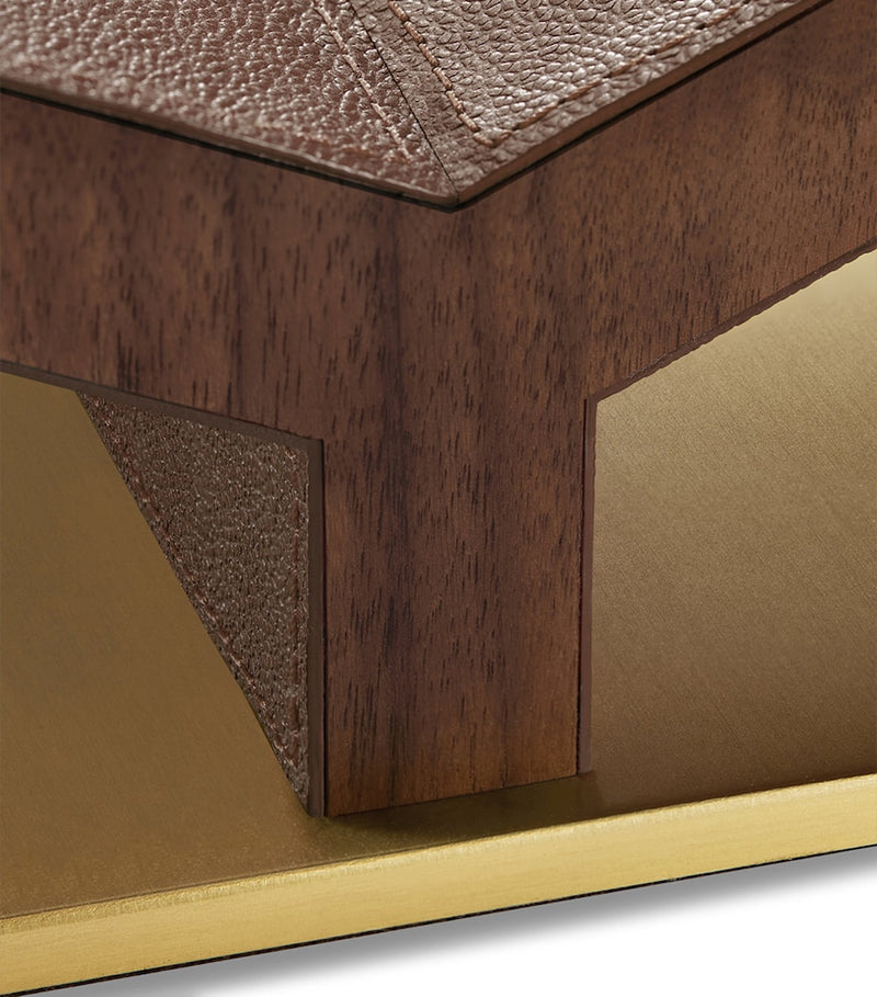Assouline Classic Collector walnut leather bookstand imported from the UK