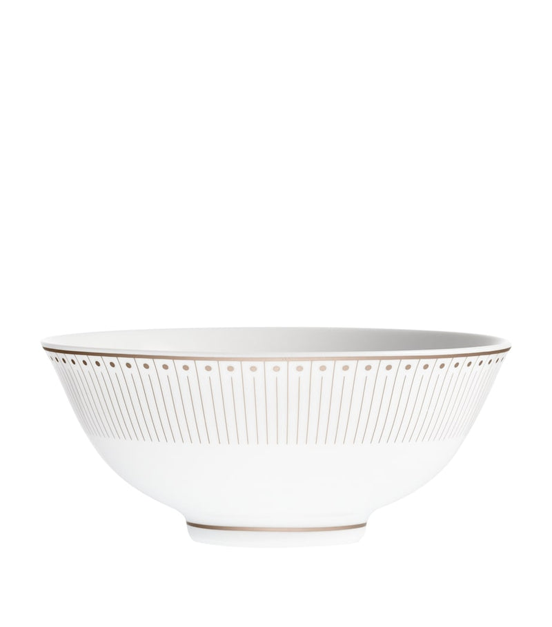 Christofle Malmaison porcelain rice bowl 12cm with platinum floral design (British brand)