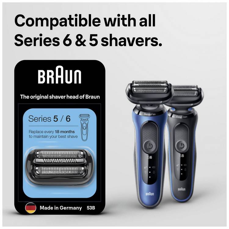 Braun Series 5 shaver head 53B replacement part (British brand)