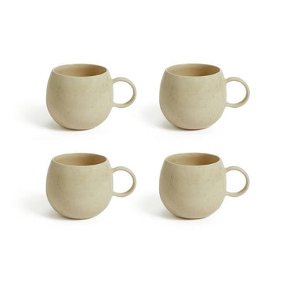 Argos Habitat Evora Set of 4 Stoneware Mugs Natural 385ml- Buy online at McGrocer