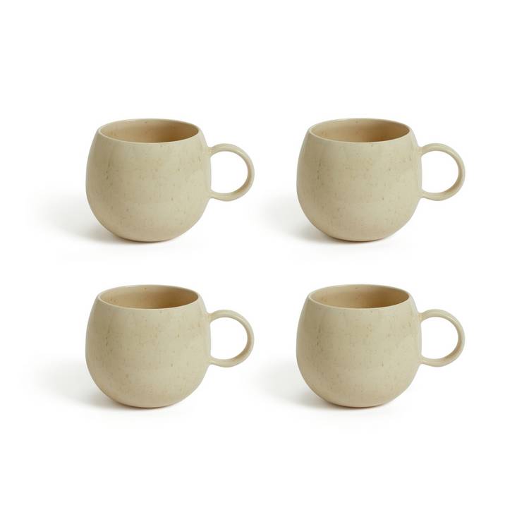 Habitat natural stoneware mugs set of 4, imported from the UK