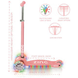 Zinc T-Motion light up scooter in pink (British brand)