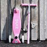 Zinc T-Motion light up scooter in pink (British brand)