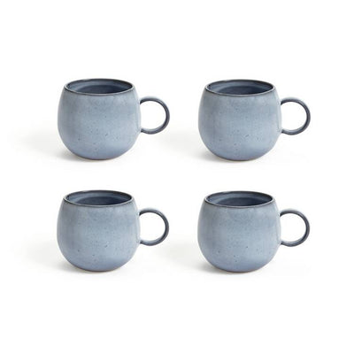 Argos Habitat Evora Set of 4 Stoneware Mugs - Blue- Buy online at McGrocer