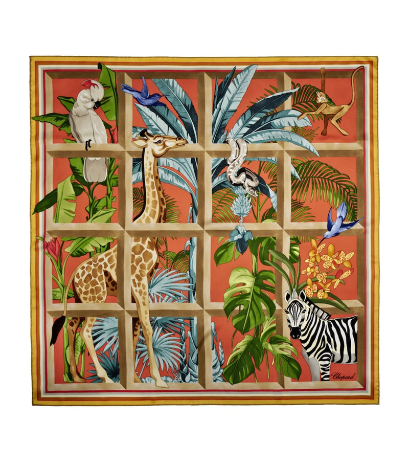 Chopard silk twill scarf 90x90cm, imported from the UK