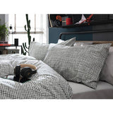 Argos Habitat Willow Cotton Standard Pillowcase Pair - White Black- Buy online at McGrocer