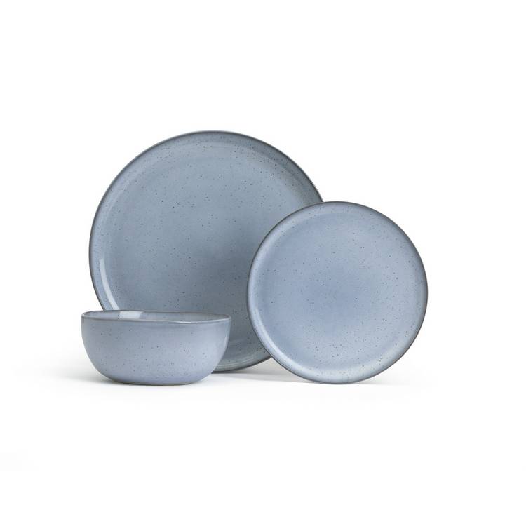 Habitat blue stoneware dinner set 12 piece, UK version