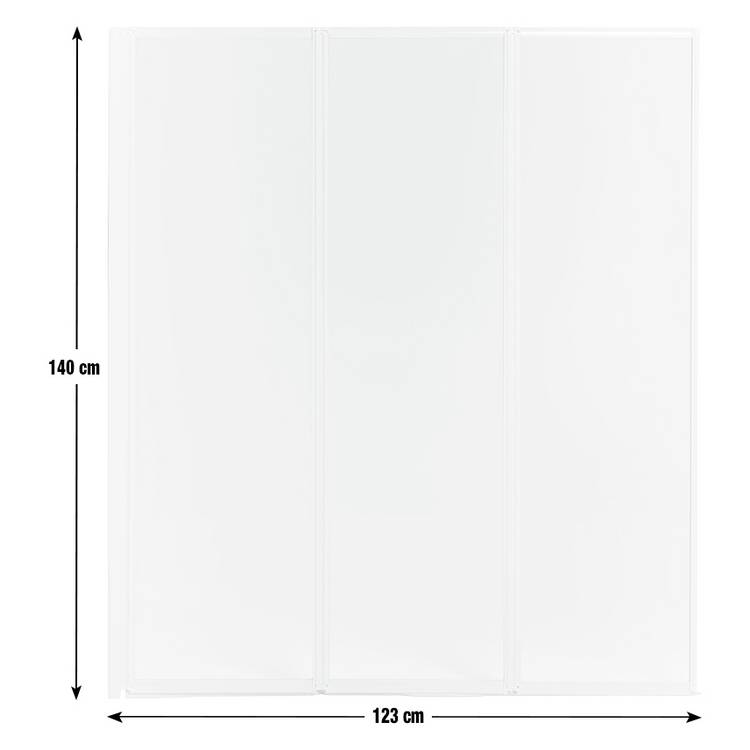Argos Home folding shower screen white 1400x1230mm, UK version