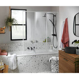 Argos Home folding shower screen white 1400x1230mm, UK version