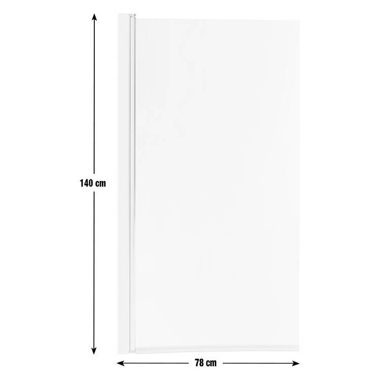 Argos Home half shower screen silver 1400x780mm (British brand)