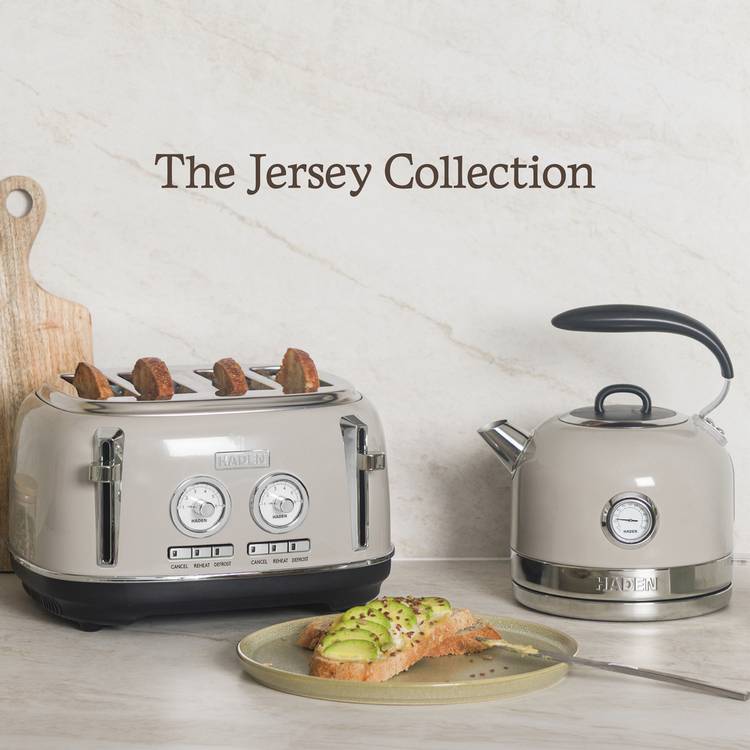 Haden Jersey 4 slice toaster in putty - British product