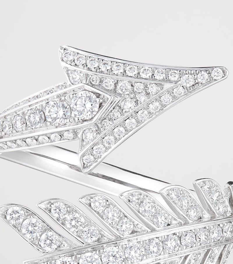 Boucheron Nature Triomphante Flèche white gold diamond ring (British brand)