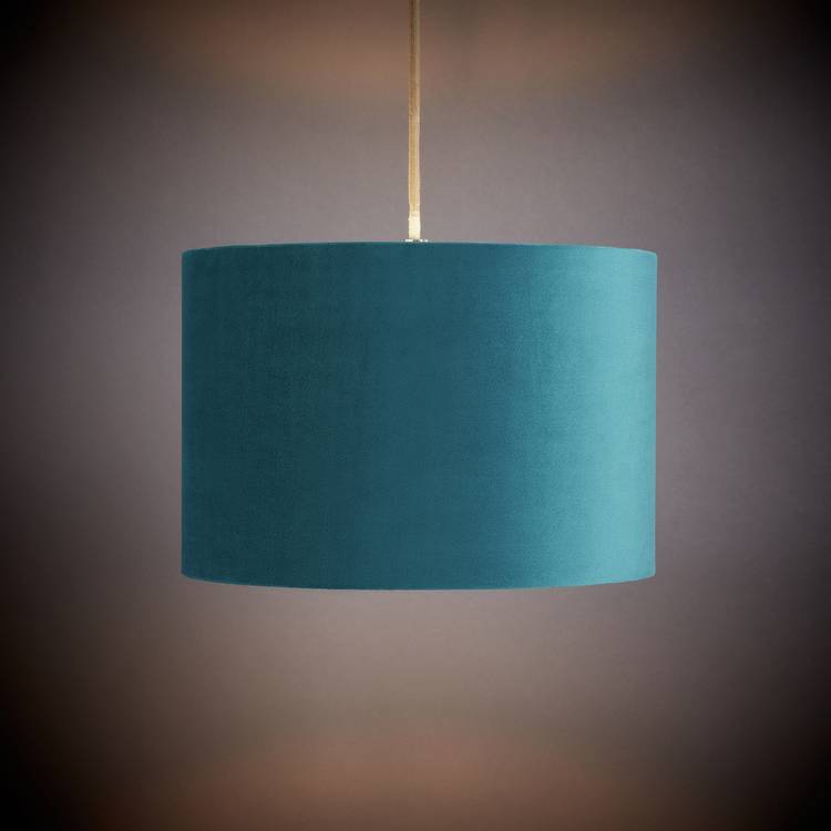 Habitat blue velvet lampshade 30cm (British brand)