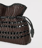 LOEWE Flamenco clutch bag in woven leather (British brand)