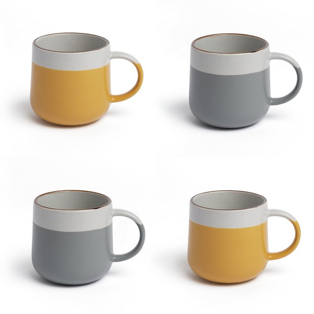 Habitat set of 4 speckle stoneware mugs, UK version