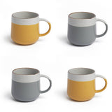 Argos Habitat Set of 4 Speckle Stoneware Mugs - Mustard and Grey (270ml each)- Buy online at McGrocer
