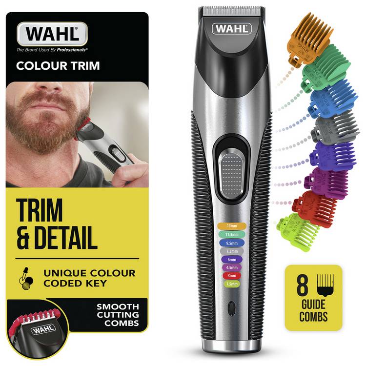 Wahl Colour Trim stubble beard trimmer with colour combs, UK version