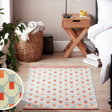 Argos Habitat Octo Geometric Blue Cotton Flatweave Rug 80x130cm- Buy online at McGrocer