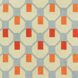Habitat Octo geometric blue cotton flatweave rug 80x130cm - British product