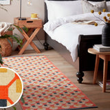 Argos Habitat Octo Geometric Orange Cotton Flatweave Runner- Buy online at McGrocer
