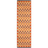 Habitat geometric orange cotton runner 250x75cm, UK version