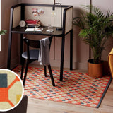 Argos Habitat Octo Geometric Orange Cotton Flatweave Rug 120x180cm- Buy online at McGrocer