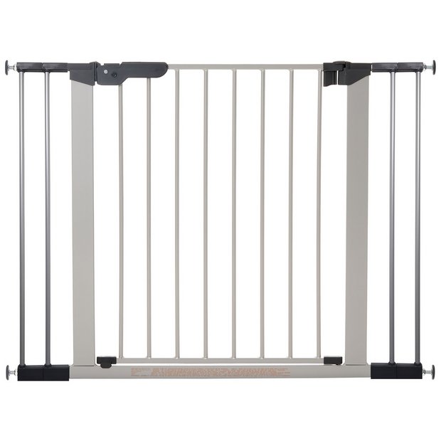 BabyDan Premier Wide Safety Gate silver 73.5-106.3cm, imported from the UK