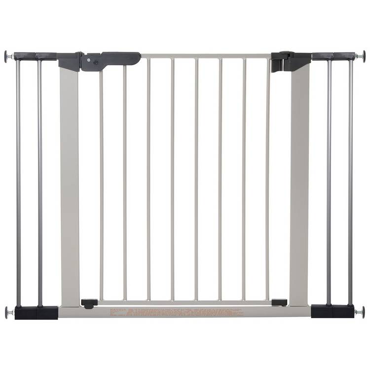 BabyDan Premier Wide Safety Gate silver 73.5-106.3cm, imported from the UK