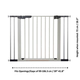 BabyDan Premier Wide Safety Gate silver 73.5-106.3cm, imported from the UK