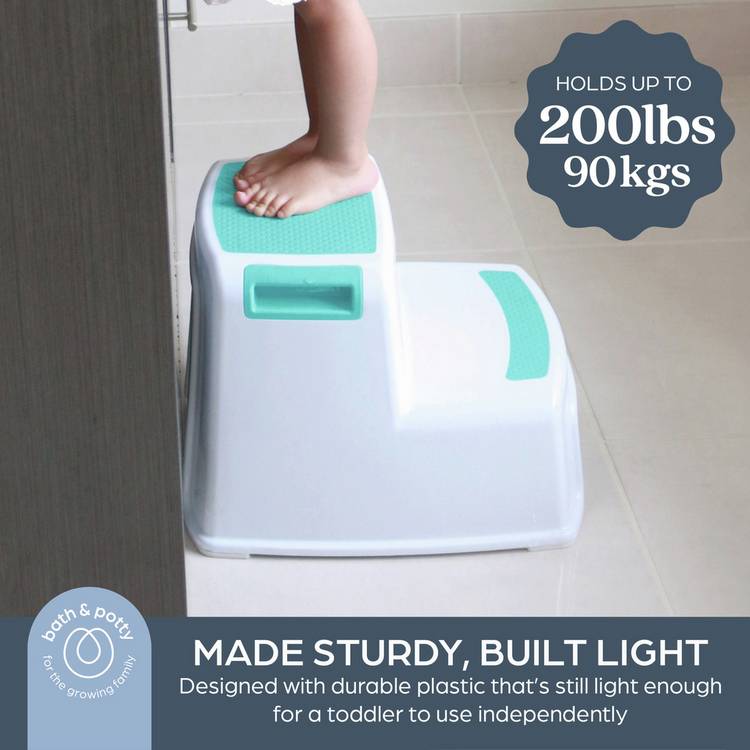 Dreambaby 2 Height 2-Up step stool aqua white (British brand)