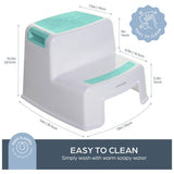 Dreambaby 2 Height 2-Up step stool aqua white (British brand)