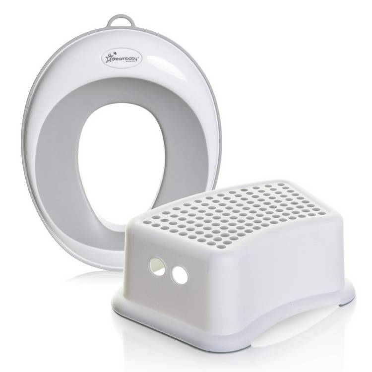 Dreambaby contoured potty seat step stool bundle grey, imported from the UK