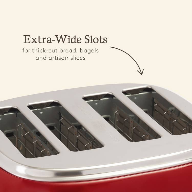Haden red 4 slice toaster, imported from the UK