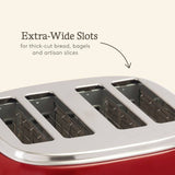 Haden red 4 slice toaster, imported from the UK