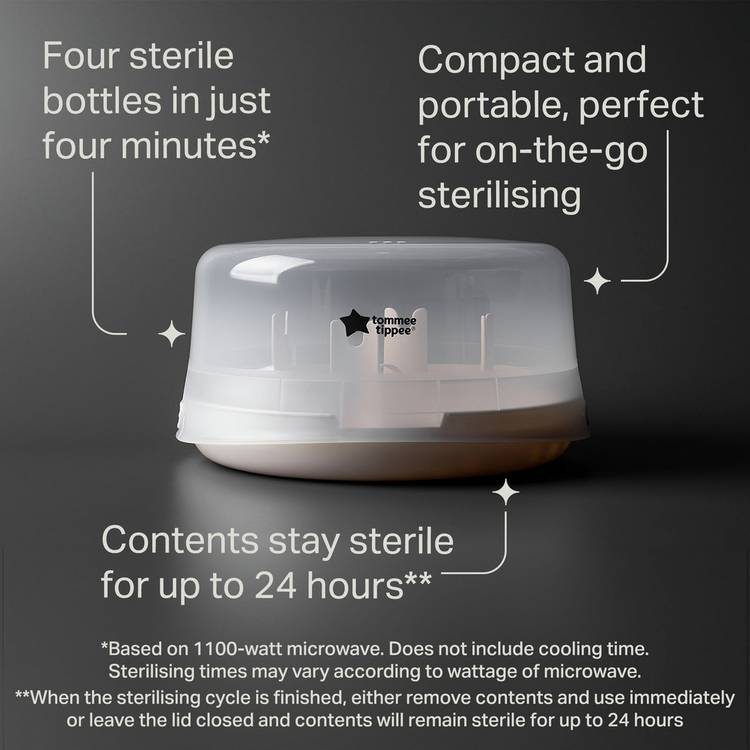 Tommee Tippee baby bottle microwave steriliser, UK version