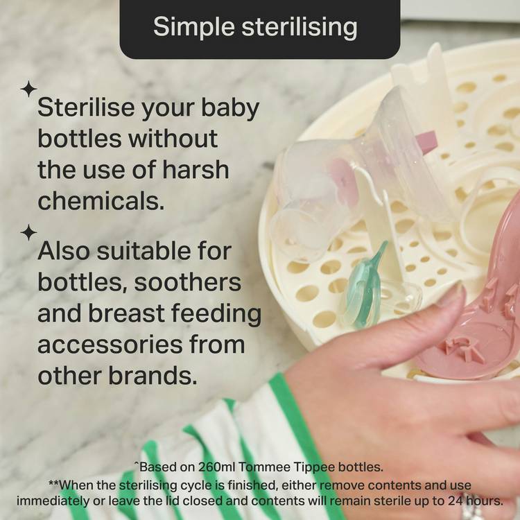 Tommee Tippee baby bottle microwave steriliser, UK version